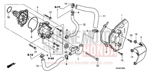 POMPE A EAU CB600FAA de 2010